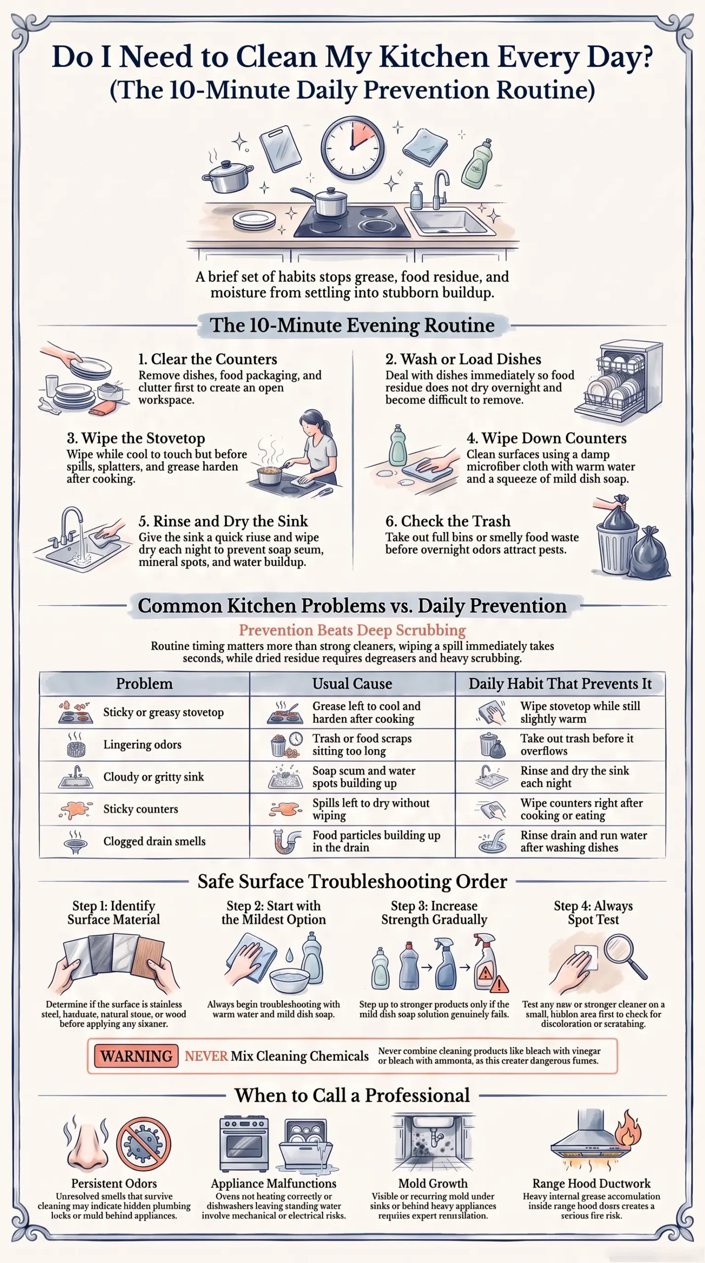 Detail Infographic of Do I Need to Clean My Kitchen Every Day?