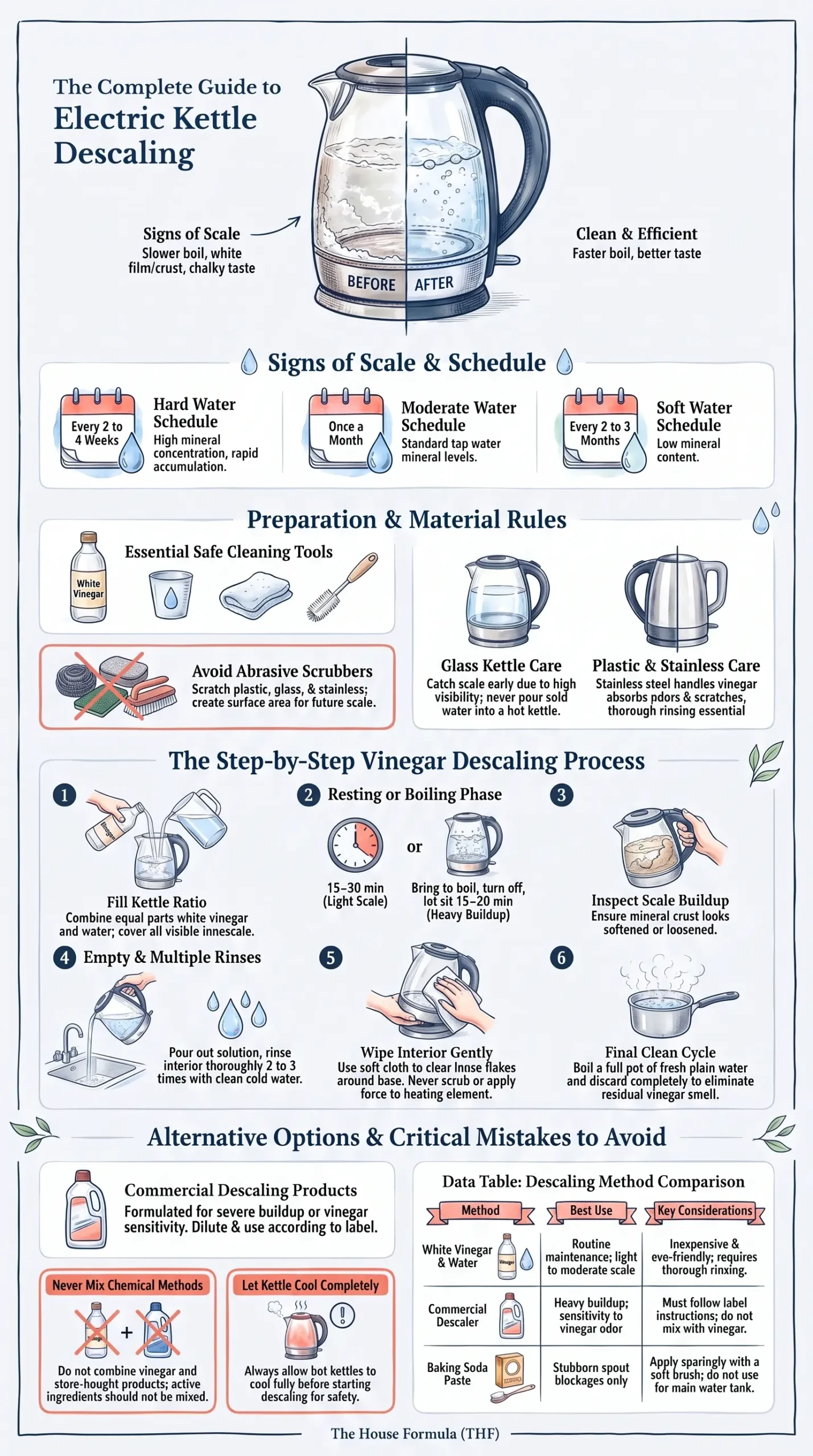 Detail Infographic of Electric Kettle Descaling