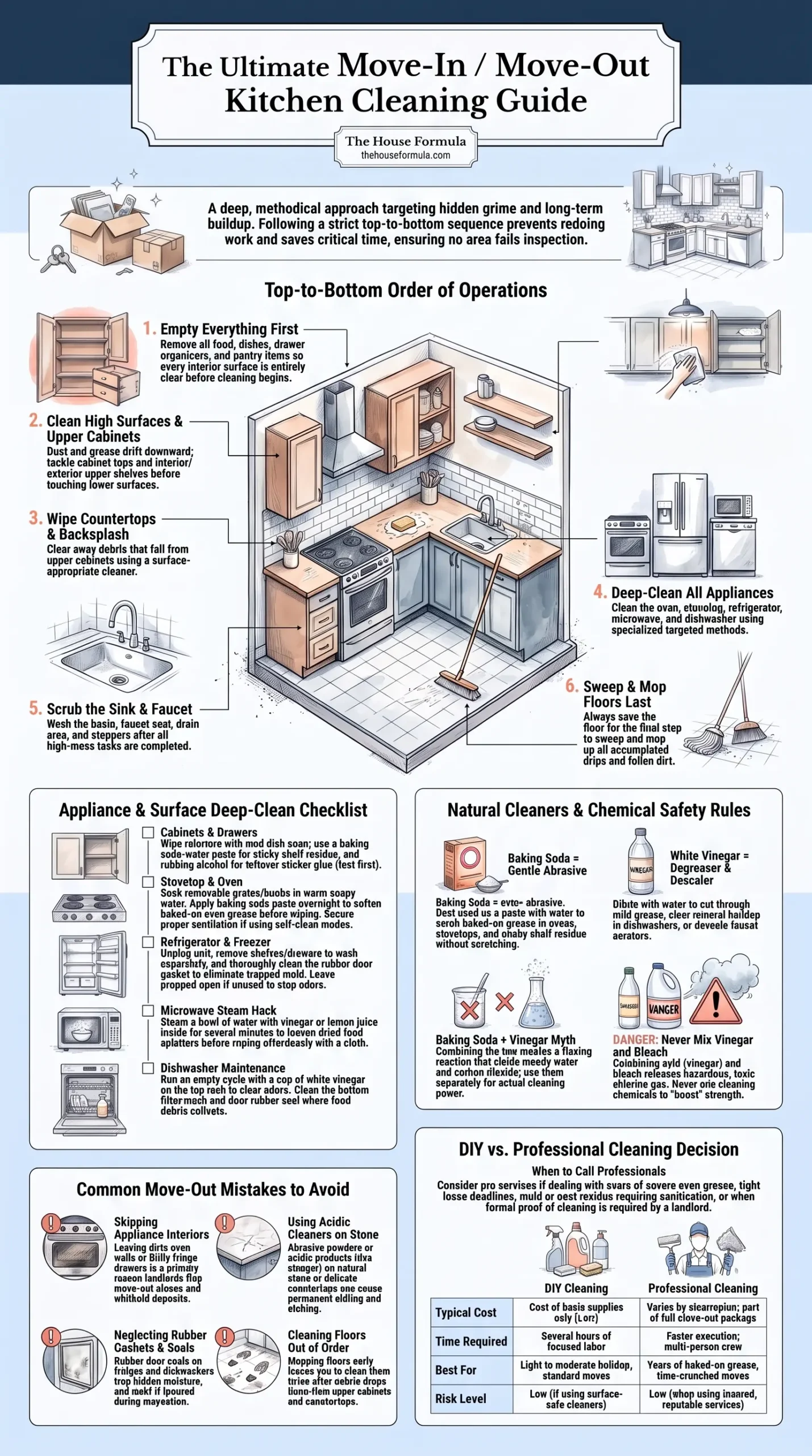 Detail Infographic of Move-In / Move-Out Kitchen Cleaning