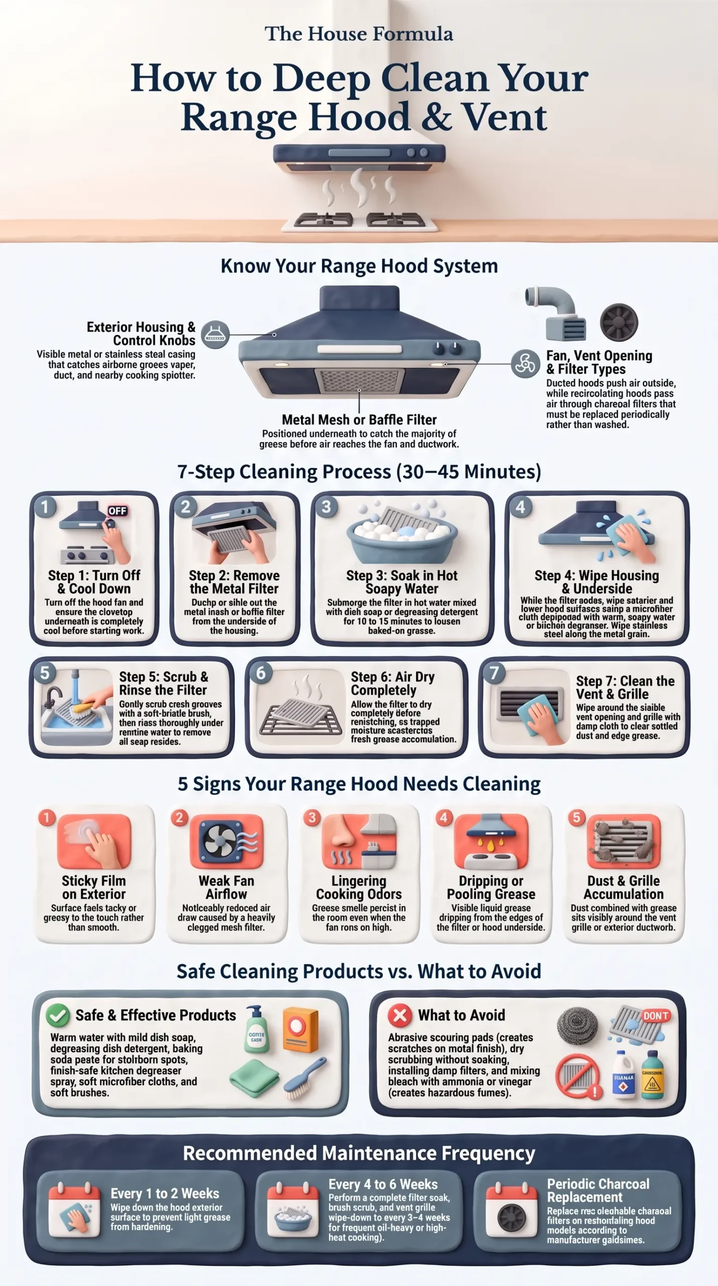 Detail Infographic of Range Hood & Vent Cleaning