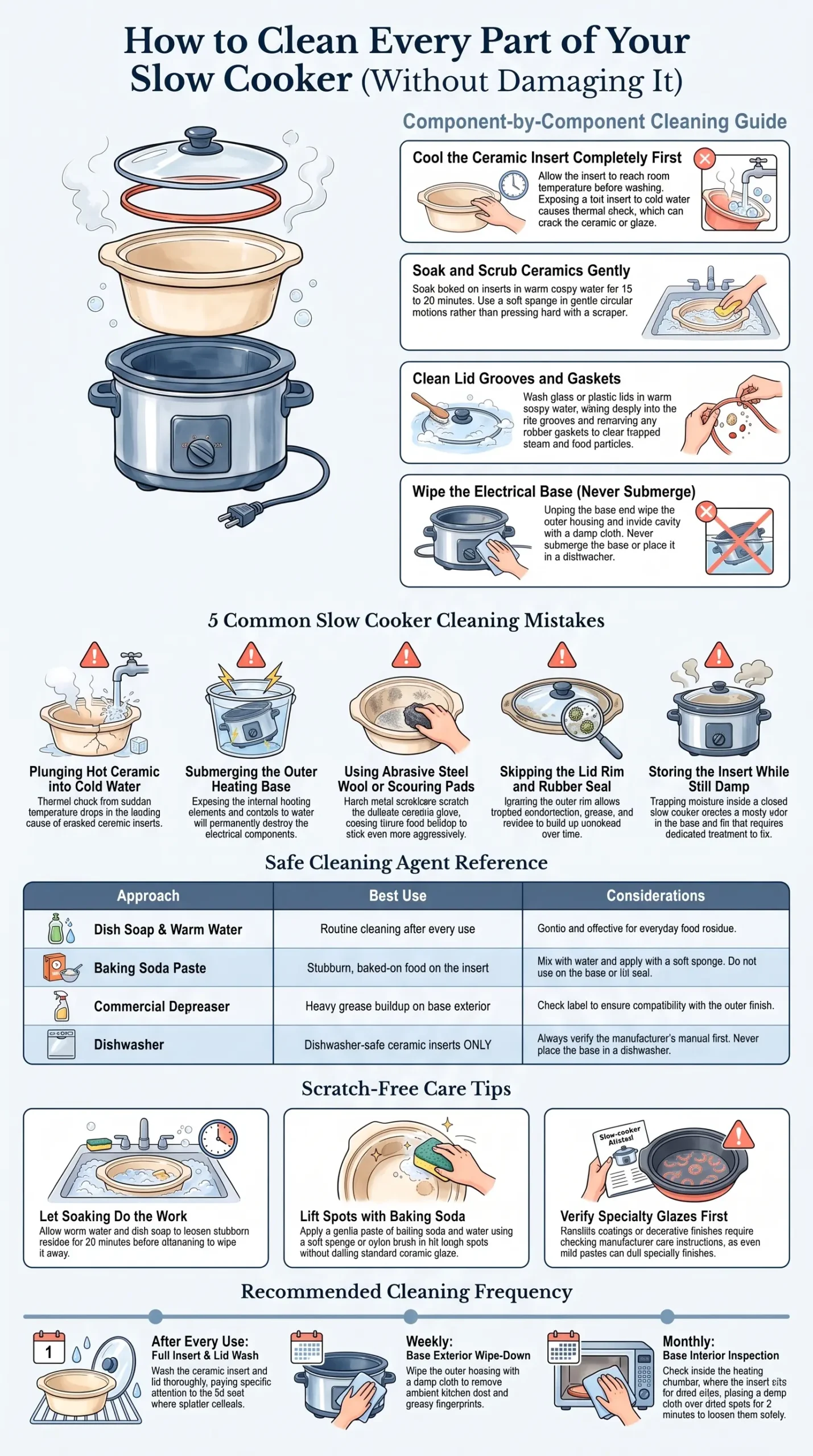 Detail Infographic of Slow Cooker Cleaning