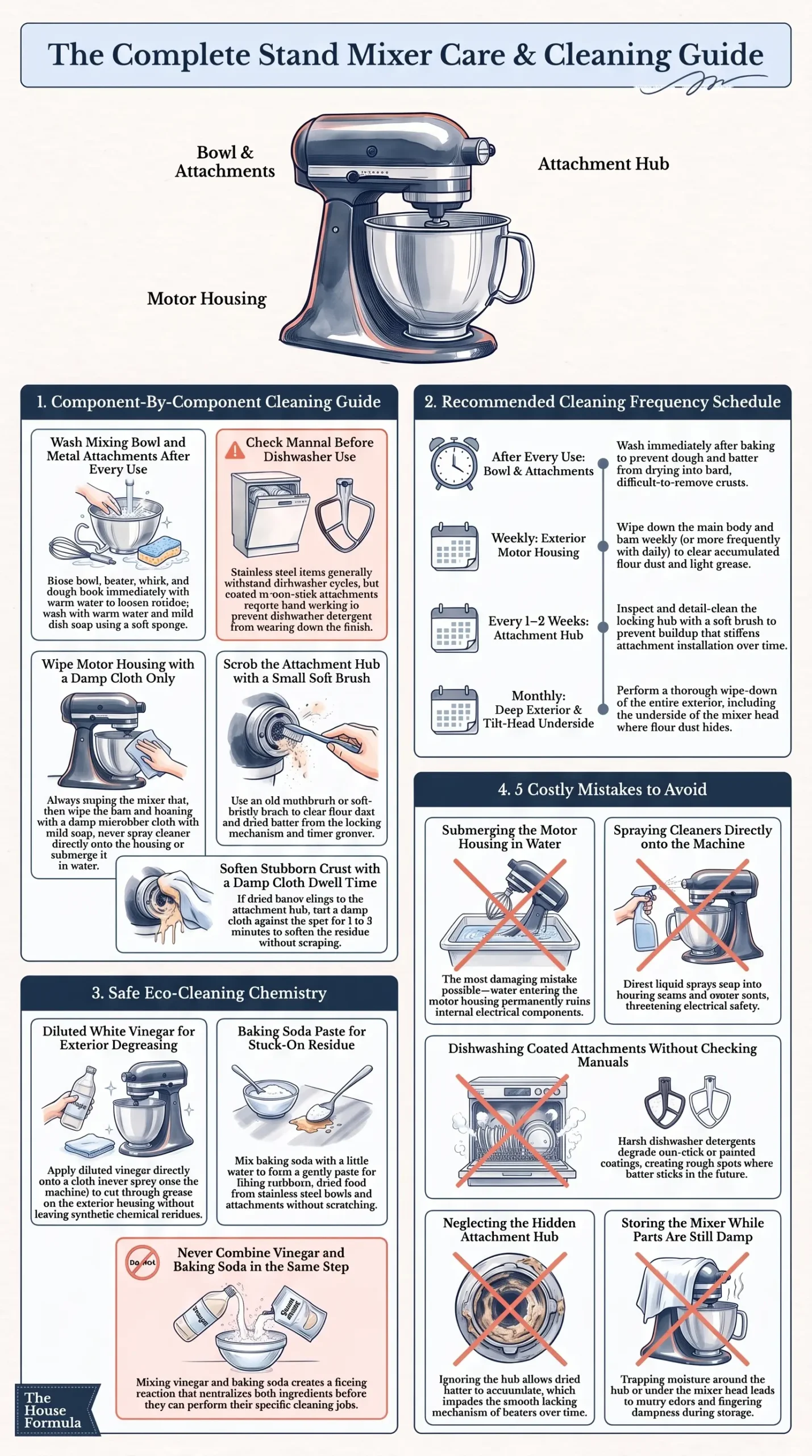 Detail Infographic of Stand Mixer Cleaning