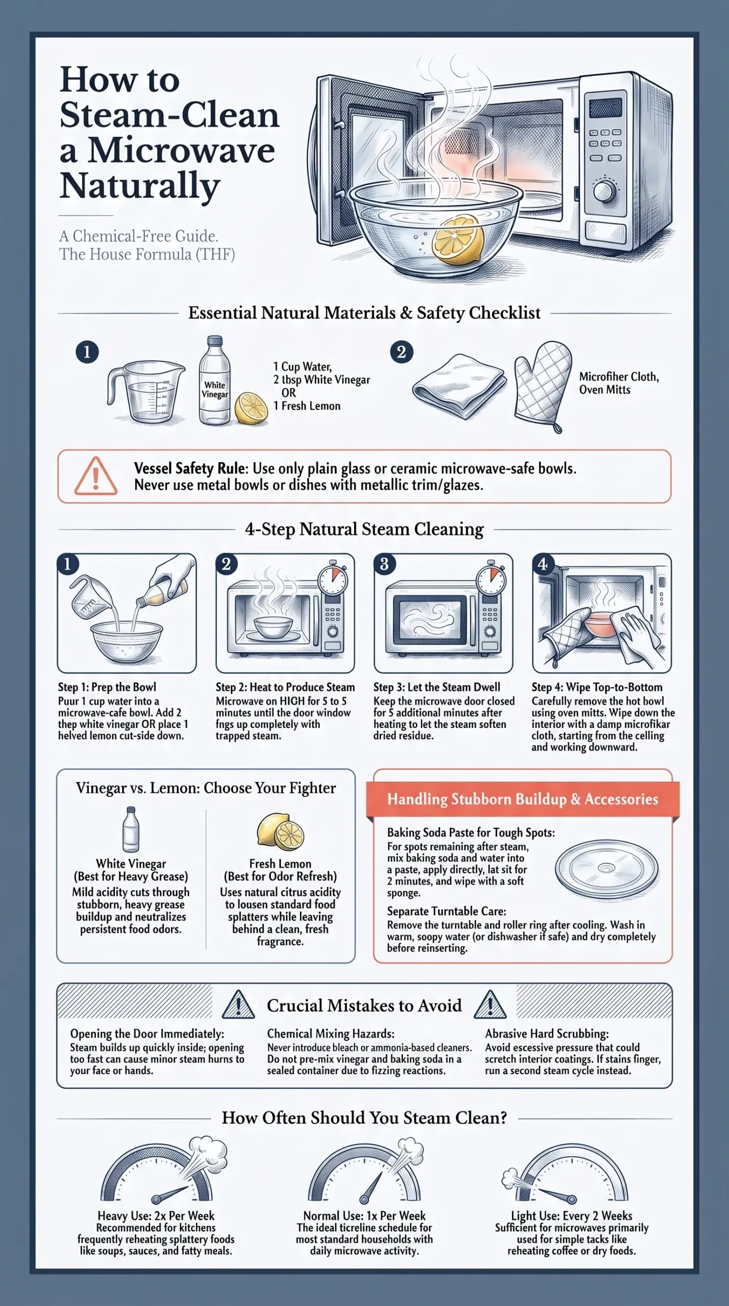 Detail Infographic of Steam-Cleaning a Microwave Naturally
