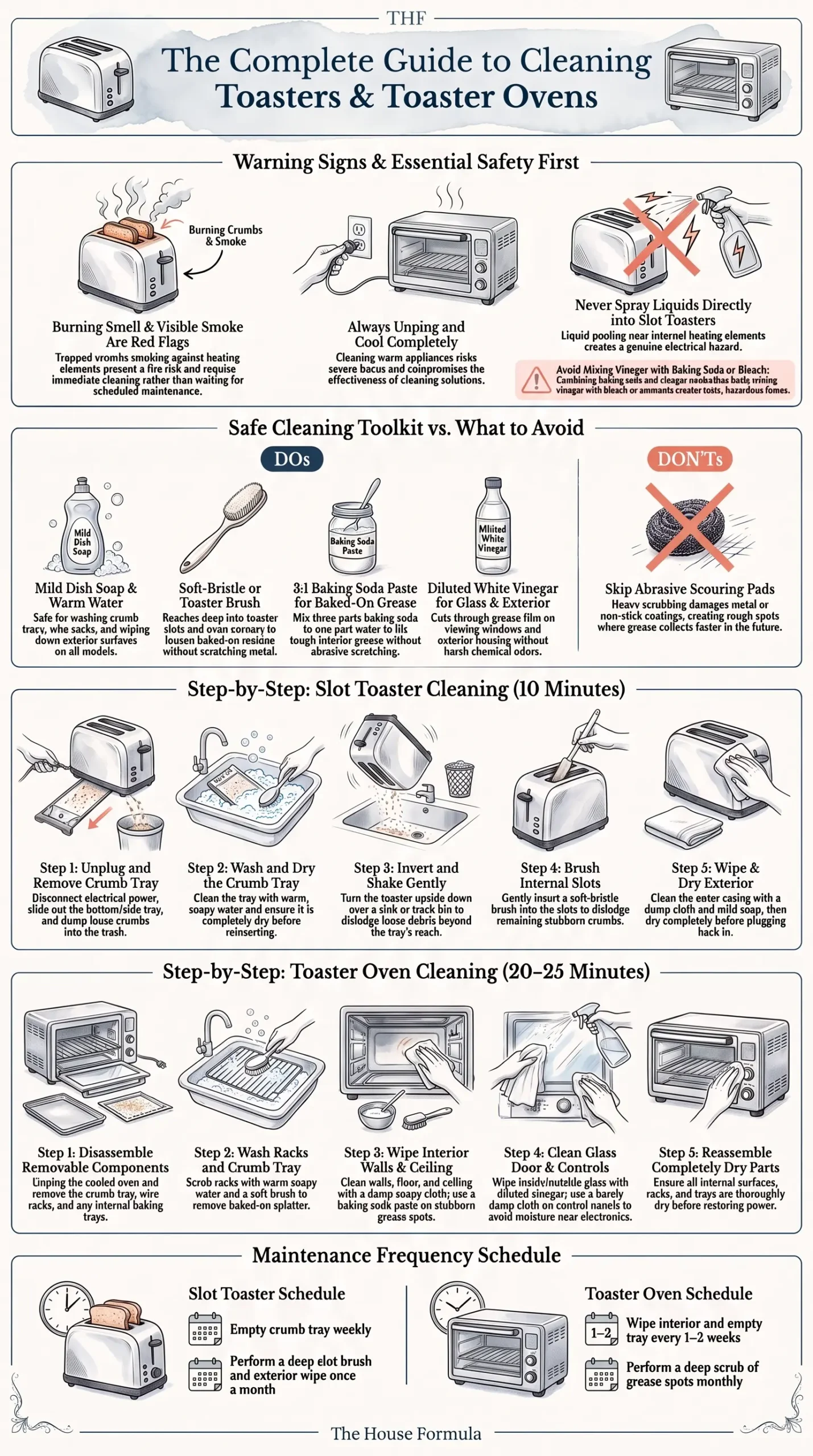 Detail Infographic of Toaster & Toaster Oven Cleaning