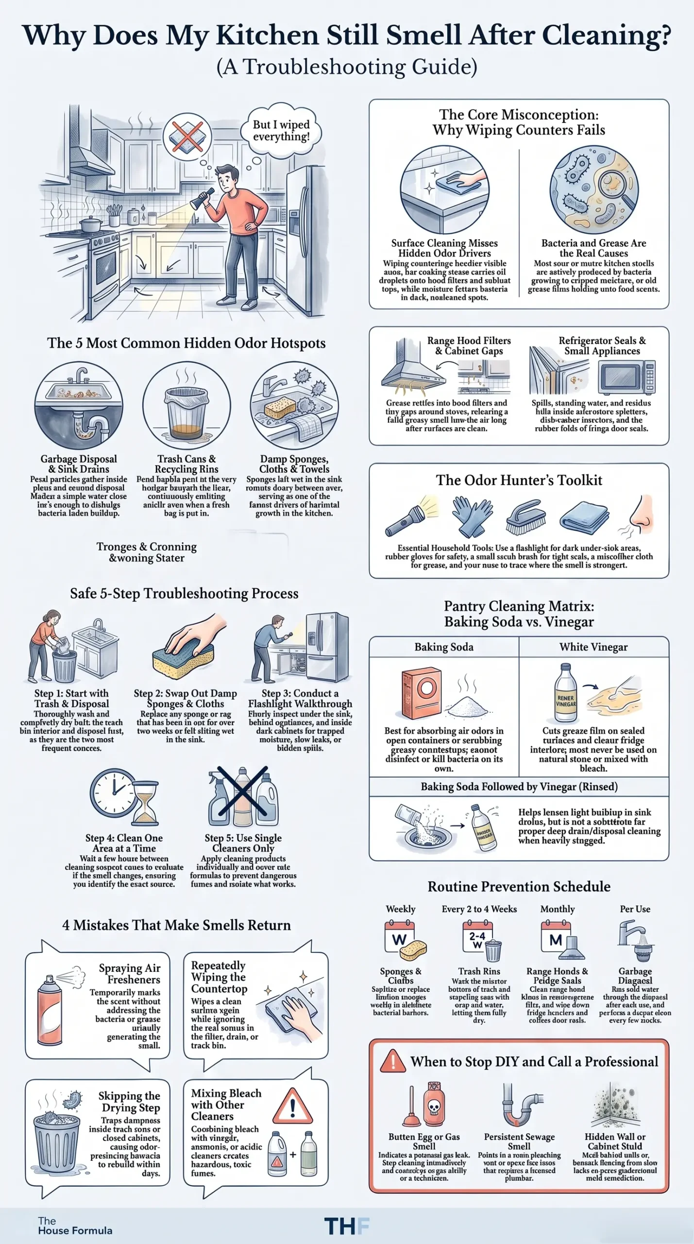Detail Infographic of Why Does My Kitchen Still Smell After Cleaning?