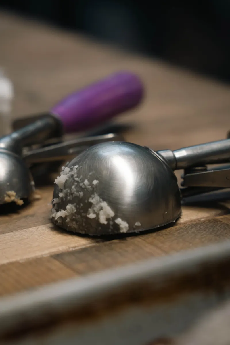A gentle baking soda paste used to lift stubborn dried residue from kitchen surfaces.