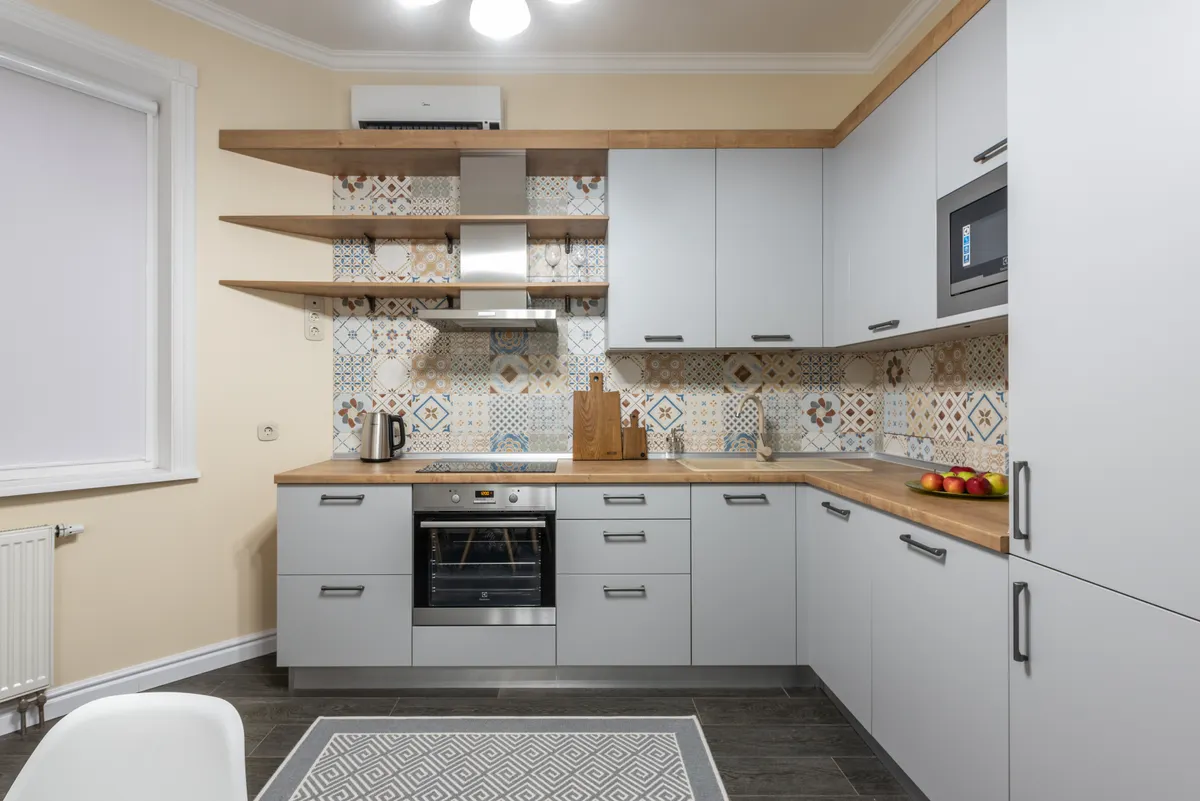 A fully organized and spotless kitchen prepared for hosting visitors