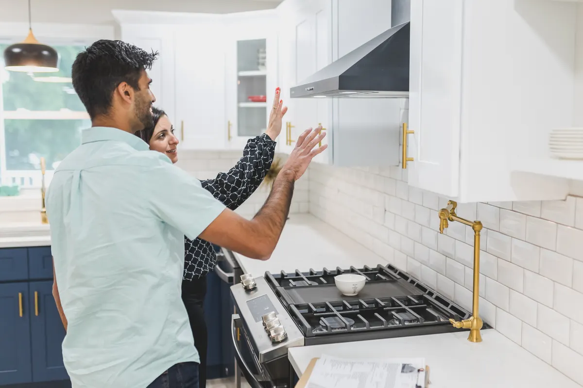 Diagram showing a kitchen with icons representing pest or fire damage, indicating need for professionals.